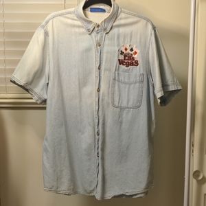 Vintage Demin Button Up Shirt Size L/XL